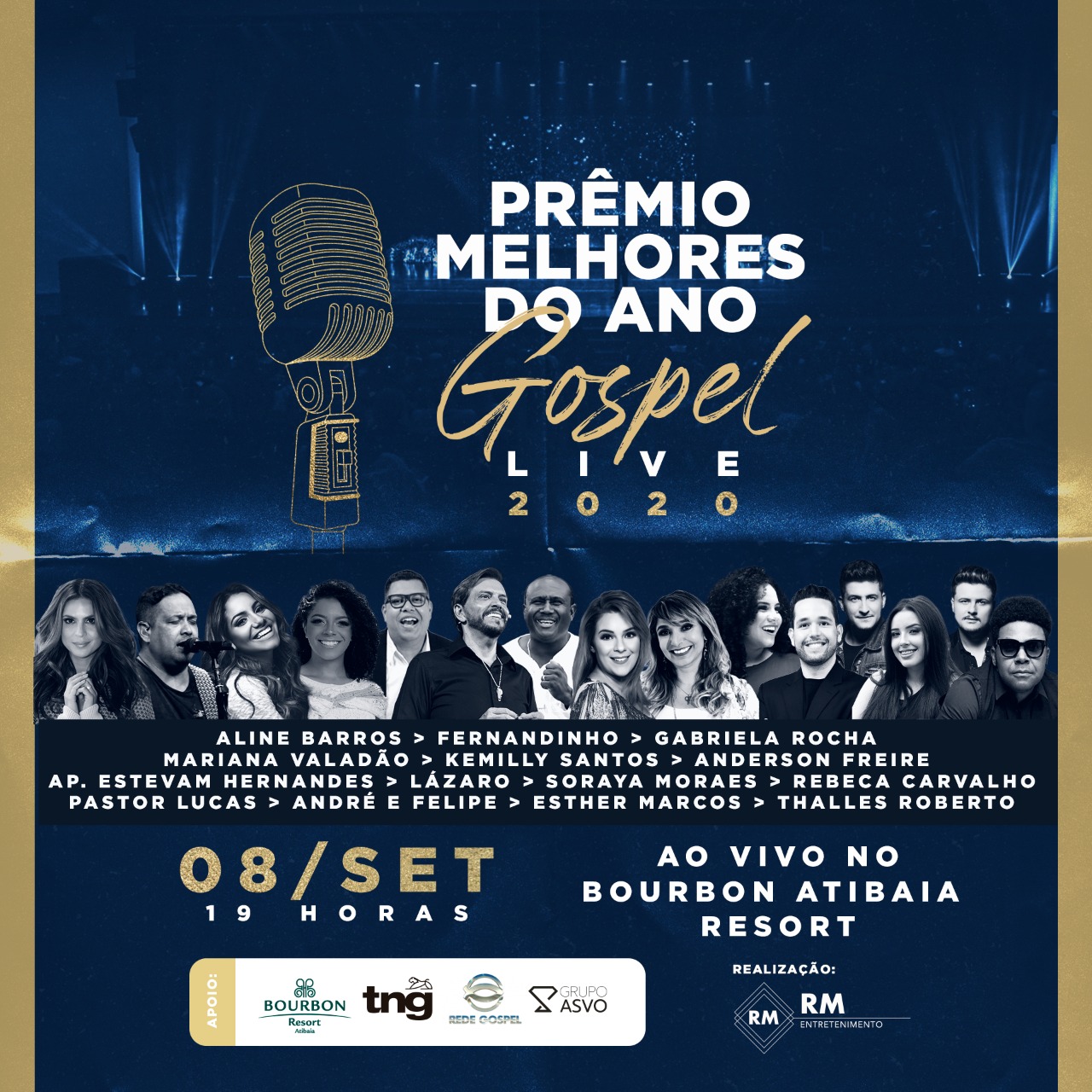 4ª edição do Prêmio Melhores do Ano Gospel será transmitida via Live