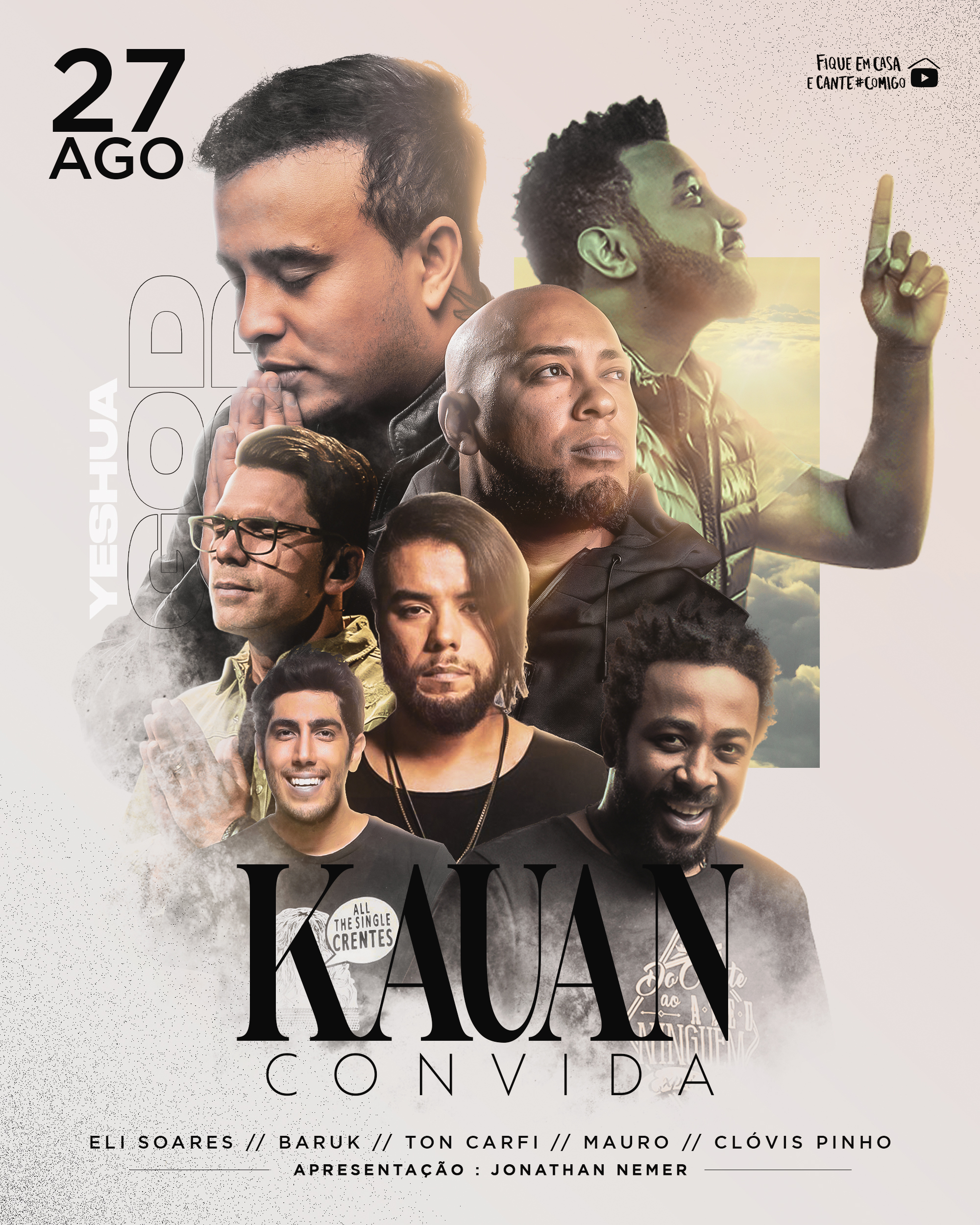 Kauan, da dupla com Matheus, realiza live solidária com cantores gospel